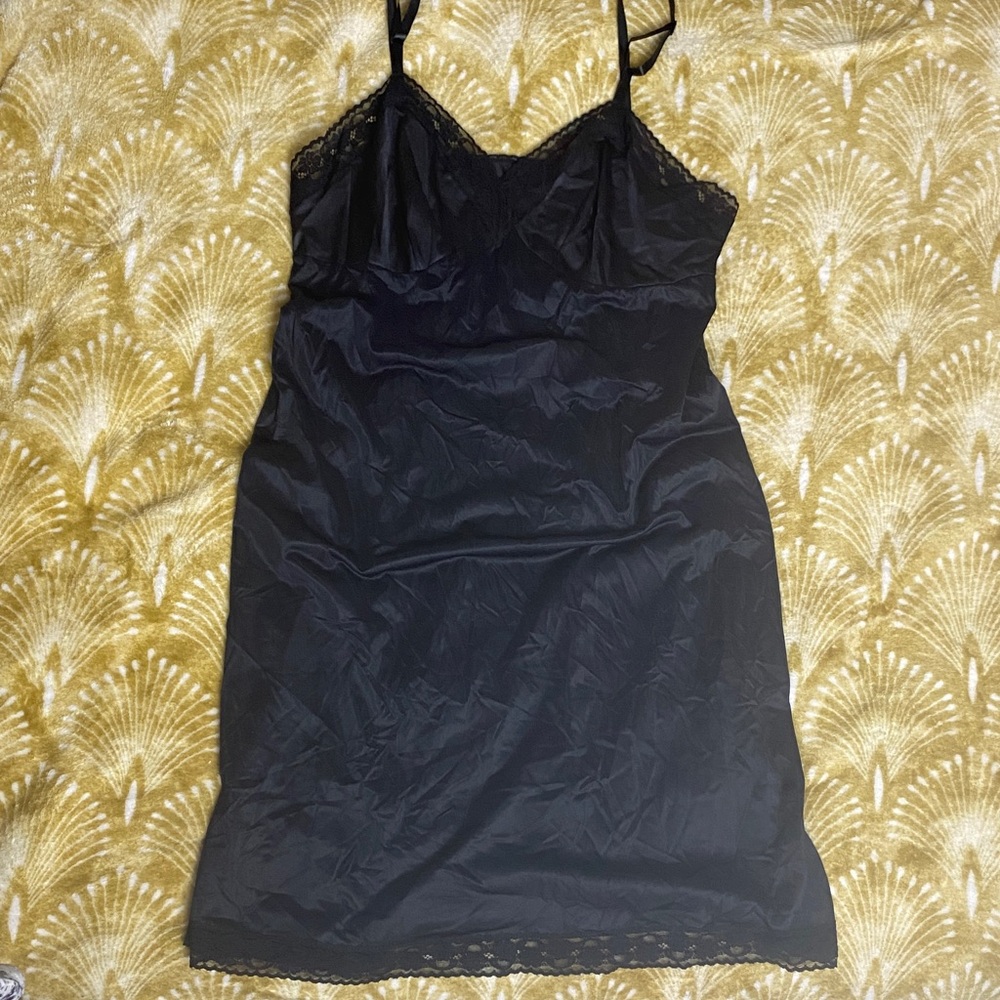 Vanity Fair Black Lace slip